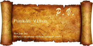 Puskás Vitus névjegykártya